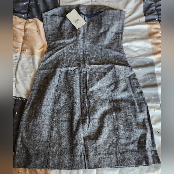 St. Agni Anna Mini Dress Navy Marle Organic Cotton Linen Blend Nwt Sz. S. - Picture 14 of 14